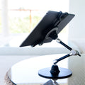 Rhino 360 tablet mount on a terrace table